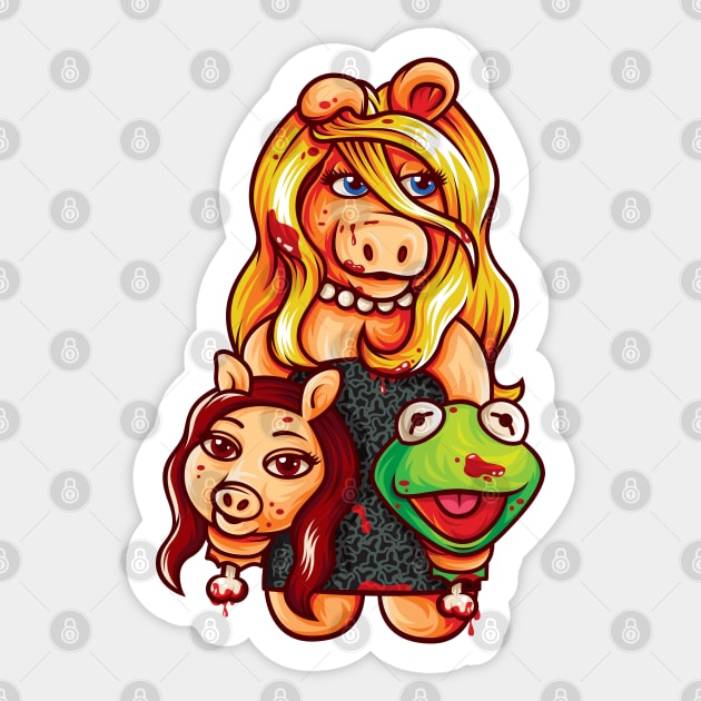 Miss Piggy Sticker by BeataObscura